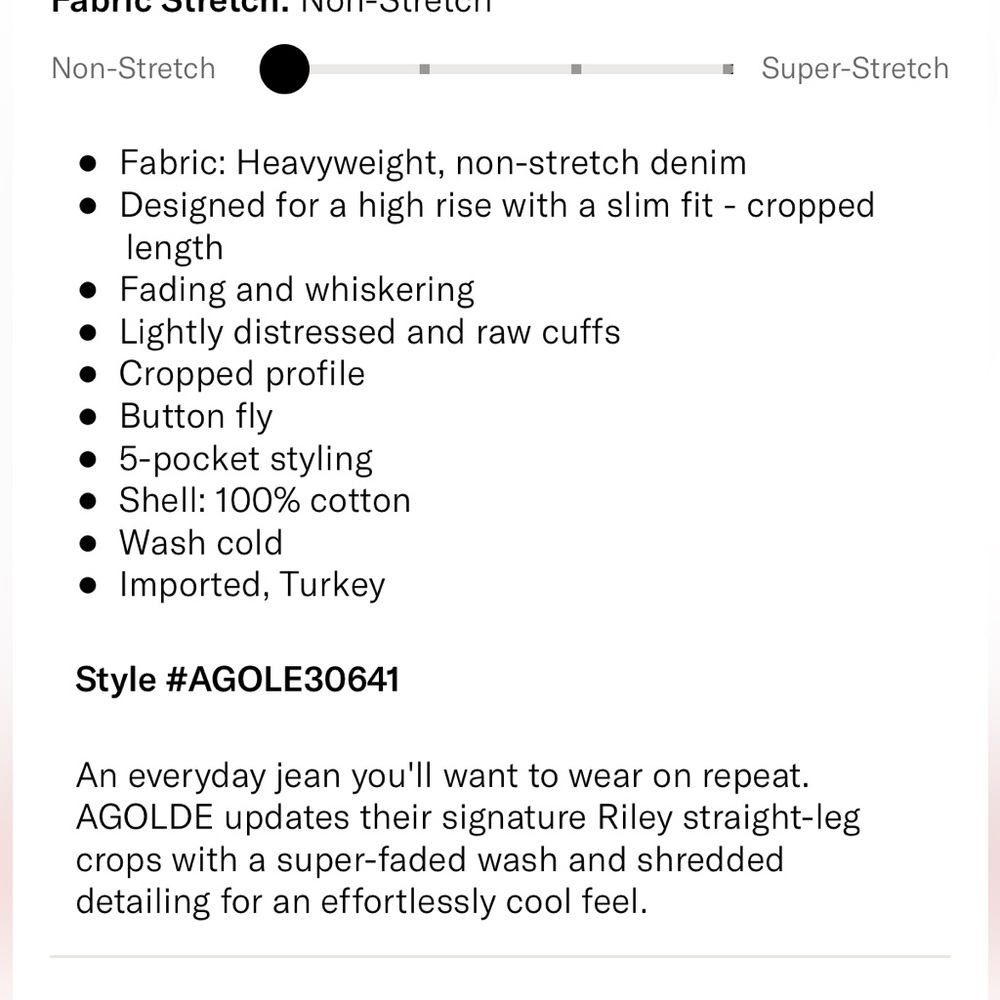 Agolde Riley High Rise Straight Crop Jeans - Picture 7 of 7